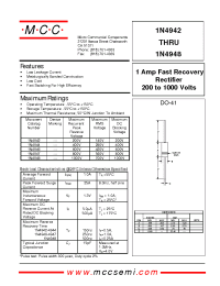 Datasheet 1N4946 manufacturer MCC