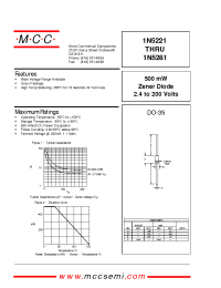 Datasheet 1N5249 manufacturer MCC