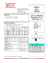 Datasheet 1N5814 manufacturer MCC