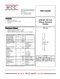 Datasheet 1N914A manufacturer MCC