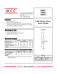 Datasheet 1N964 manufacturer MCC