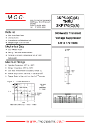 Datasheet 3KP100A manufacturer MCC