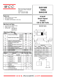 Datasheet BAV19W manufacturer MCC