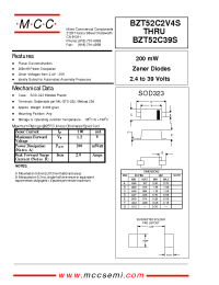 Datasheet BZT52C3V3S manufacturer MCC