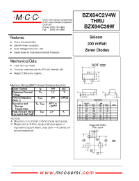 Datasheet BZX84C10W manufacturer MCC