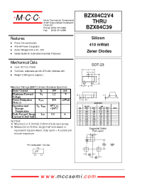 Datasheet BZX84C15 manufacturer MCC