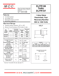 Datasheet DLFR106 manufacturer MCC