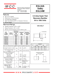Datasheet EGL34A manufacturer MCC