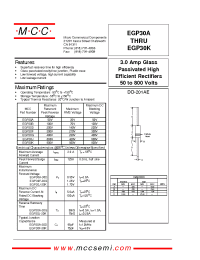 Datasheet EGP30A manufacturer MCC