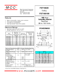 Datasheet FST16040 manufacturer MCC