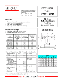 Datasheet FST71100SM manufacturer MCC