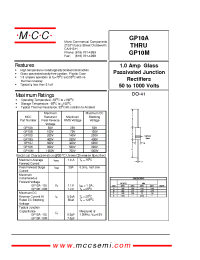 Datasheet GP10B manufacturer MCC