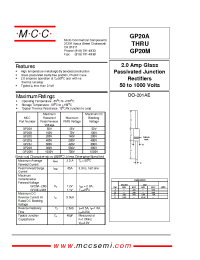 Datasheet GP20D manufacturer MCC