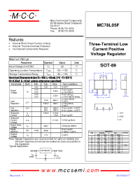 Datasheet MC78L05F manufacturer MCC