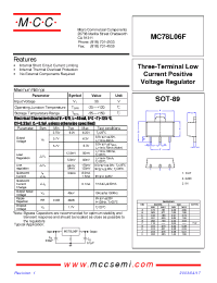 Datasheet MC78L06F manufacturer MCC