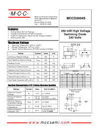 Datasheet MCCD2004S manufacturer MCC