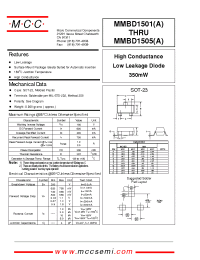 Datasheet MMBD1504A manufacturer MCC