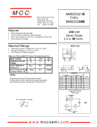 Datasheet MMBZ5243B manufacturer MCC