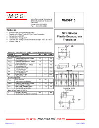 Datasheet MMS9018 manufacturer MCC
