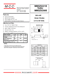 Datasheet MMSZ5235B manufacturer MCC