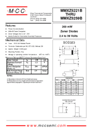 Datasheet MMXZ5228B manufacturer MCC