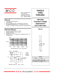 Datasheet P4KE12A manufacturer MCC