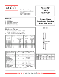 Datasheet RL204GP manufacturer MCC
