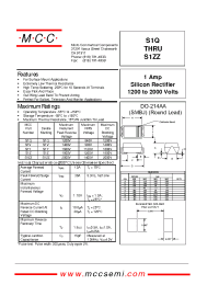 Datasheet S1V manufacturer MCC