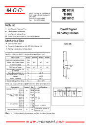 Datasheet SD101C manufacturer MCC