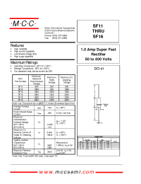 Datasheet SF11 manufacturer MCC