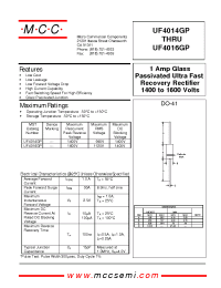 Datasheet UF4014 manufacturer MCC