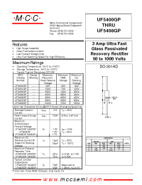 Datasheet UF5401GP manufacturer MCC