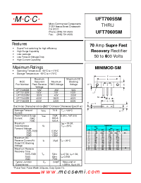 Datasheet UFT7005SM manufacturer MCC