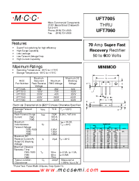 Datasheet UFT7010 manufacturer MCC