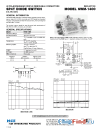 Datasheet SWM-1400 manufacturer MCE KDI
