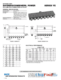 Datasheet YE-68 manufacturer MCE KDI
