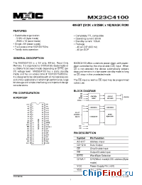 Datasheet 23C4100-10 manufacturer Macronix