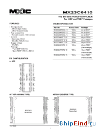 Datasheet 23C6410 manufacturer Macronix