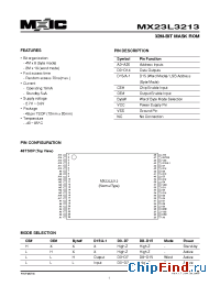 Datasheet 23L3213-10 manufacturer Macronix
