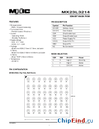 Datasheet 23L3214-90 manufacturer Macronix