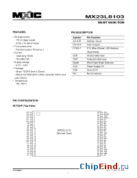 Datasheet 23L8103-12 manufacturer Macronix