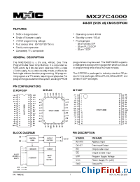 Datasheet 27C4000-90 manufacturer Macronix