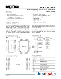 Datasheet 27L256-15 manufacturer Macronix