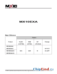 Datasheet MX10EXAUCG manufacturer Macronix
