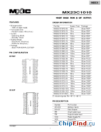 Datasheet MX23C1010 manufacturer Macronix