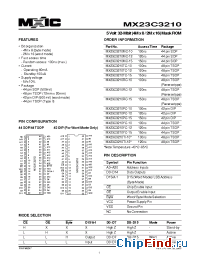 Datasheet MX23C3210-10 manufacturer Macronix