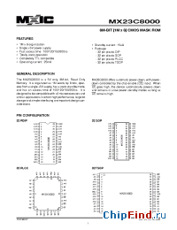 Datasheet MX23C8000MC-12 manufacturer Macronix