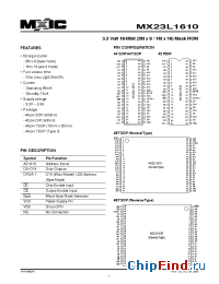 Datasheet MX23L1610MC-12 manufacturer Macronix