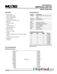 Datasheet MX23L3216TI-80 manufacturer Macronix