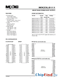 Datasheet MX23L8111TC-10 manufacturer Macronix
